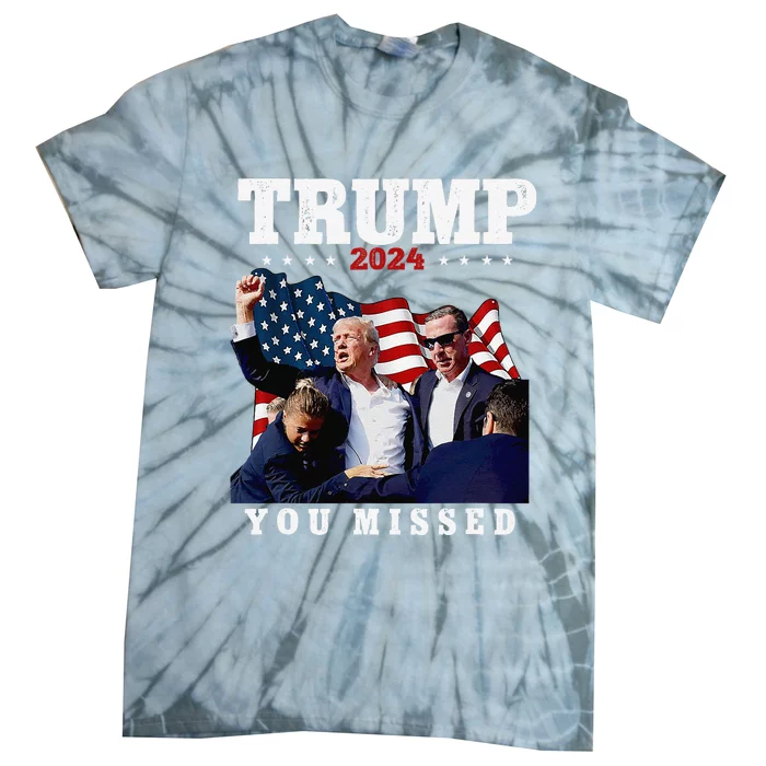 Trump Assasination Bloody Ear Bleeding Butler Pa Trump Tie-Dye T-Shirt