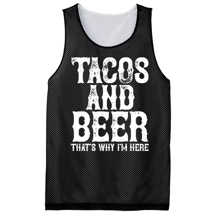 Tacos And Beer Drinking Drunk Cinco De Mayo Mesh Reversible Basketball Jersey Tank