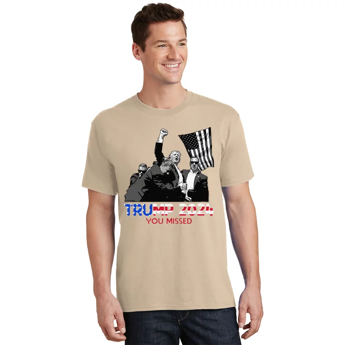 Trump Assasination Bloody Ear Butler You Missed Trump T-Shirt