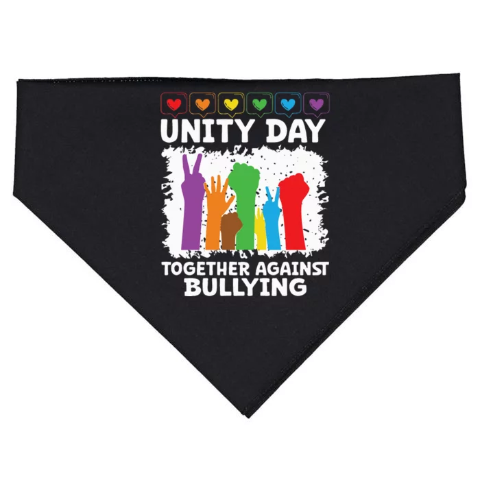 Together Against Bullying Unity Day Kindness Day Orange USA-Made Doggie Bandana