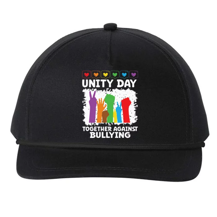 Together Against Bullying Unity Day Kindness Day Orange Snapback Five-Panel Rope Hat