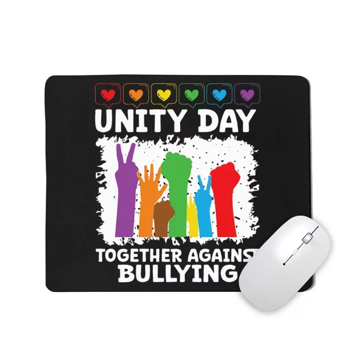 Together Against Bullying Unity Day Kindness Day Orange Mousepad