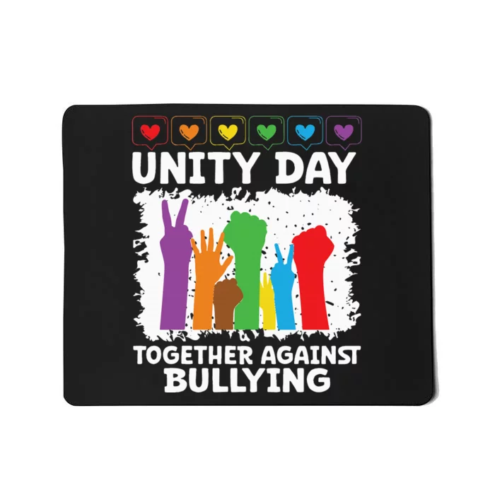 Together Against Bullying Unity Day Kindness Day Orange Mousepad