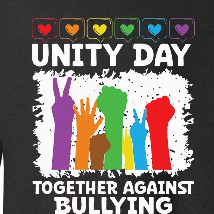 Together Against Bullying Unity Day Kindness Day Orange Toddler Sweatshirt