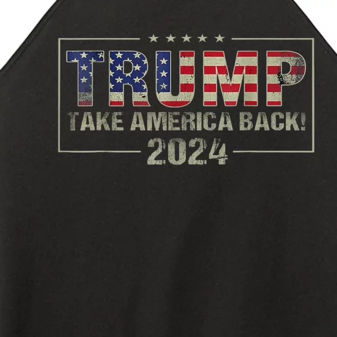 Take America Back American Flag Trump 2024 Women’s Perfect Tri Rocker Tank