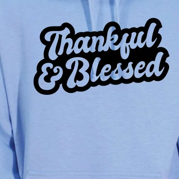 Thankful And Blessed Thanksgiving Holiday Unisex Surf Hoodie