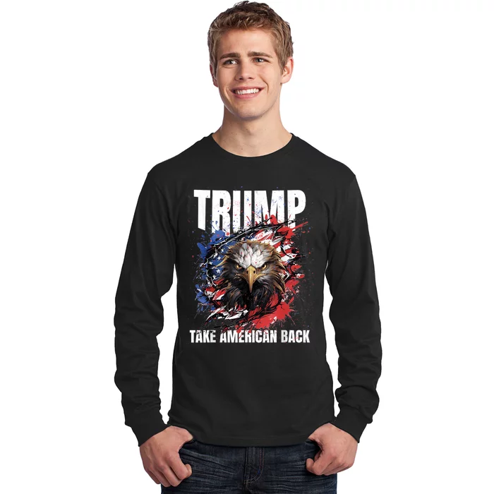 Take America Back Donald Trump Return 2024 Election 45 47 Long Sleeve Shirt