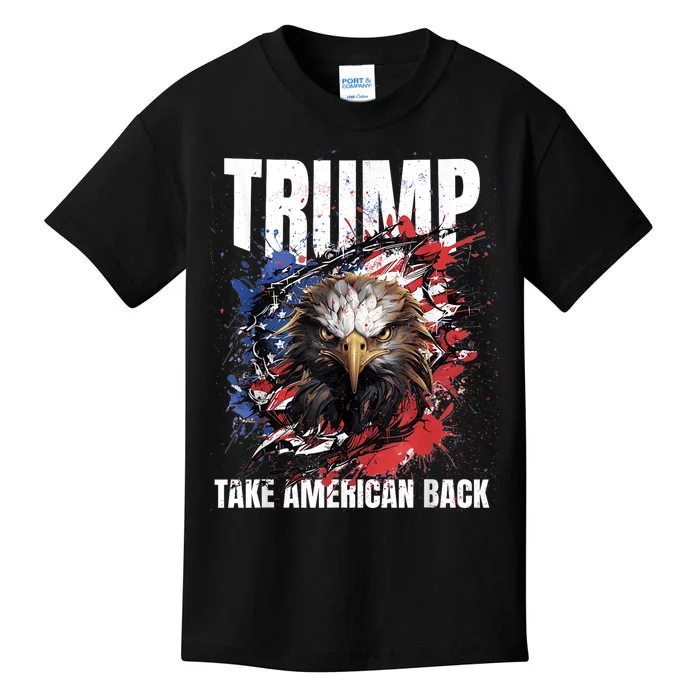 Take America Back Donald Trump Return 2024 Election 45 47 Kids T-Shirt