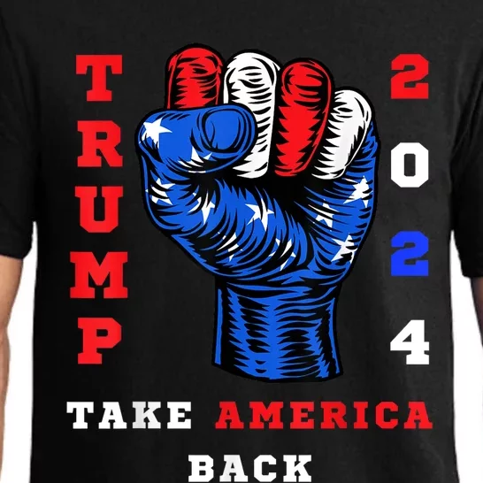 Take America Back Trump 2024 Maga Republicans Patriotic Pajama Set