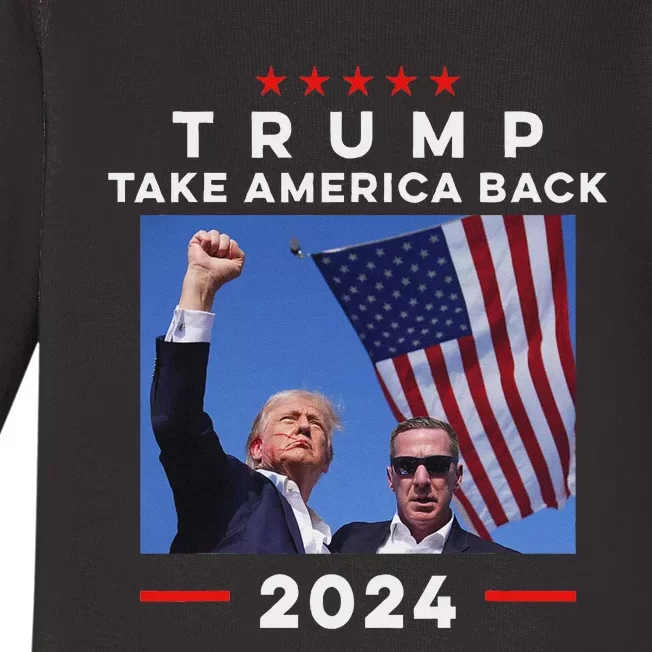 Take America Back Again Survivor Rally Design Baby Long Sleeve Bodysuit