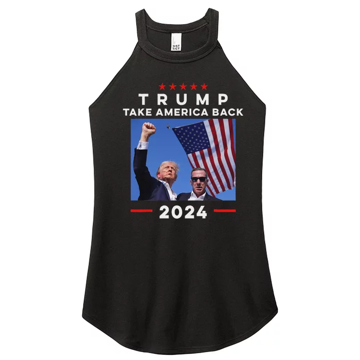 Take America Back Again Survivor Rally Design Women’s Perfect Tri Rocker Tank