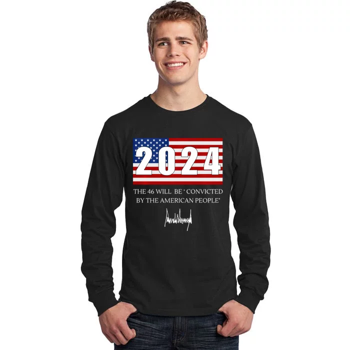 Take America Back Election 2024 American Flag Maga Tall Long Sleeve T-Shirt