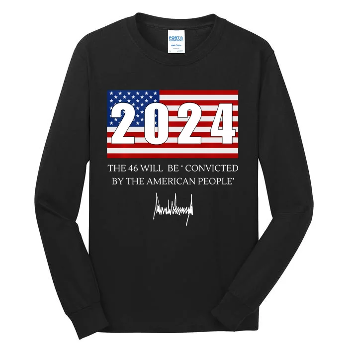 Take America Back Election 2024 American Flag Maga Tall Long Sleeve T-Shirt