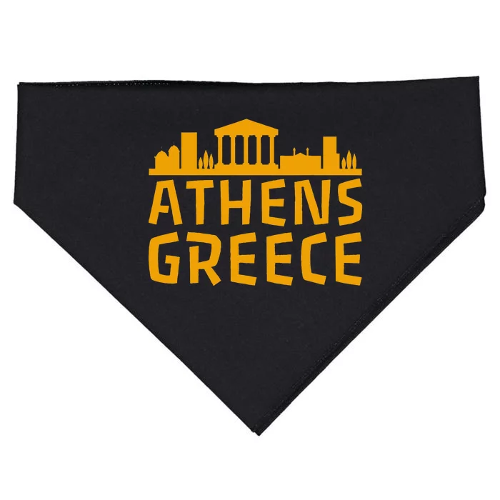 Tourist Attractions Building City Town Greek Greece USA-Made Doggie Bandana