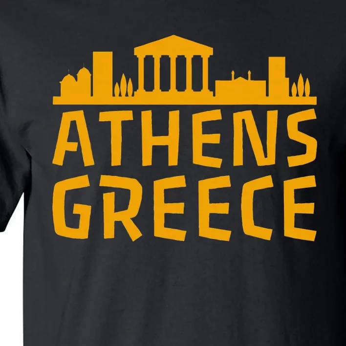 Tourist Attractions Building City Town Greek Greece Tall T-Shirt