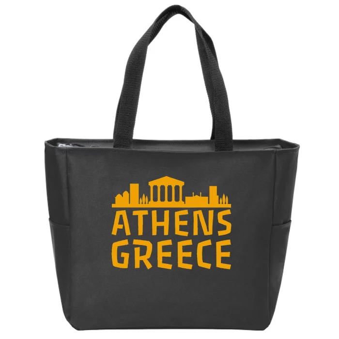 Tourist Attractions Building City Town Greek Greece Zip Tote Bag