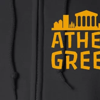 Tourist Attractions Building City Town Greek Greece Full Zip Hoodie