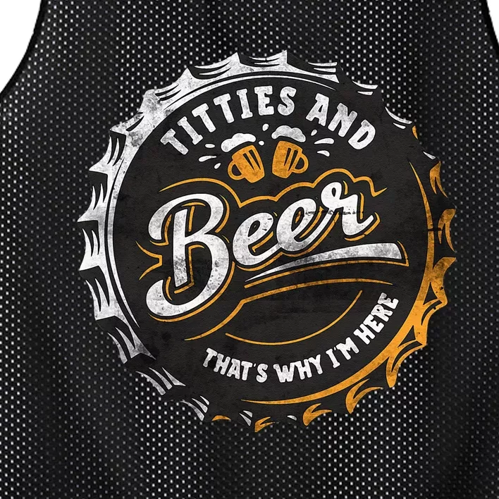 Titties and Beer That’s Why I'm Here Oktoberfest Can Cap Mesh Reversible Basketball Jersey Tank