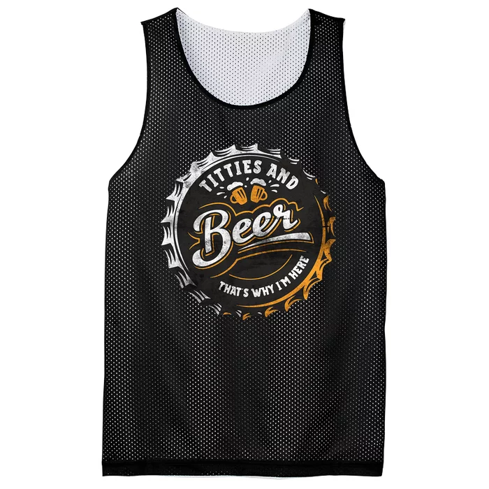 Titties and Beer That’s Why I'm Here Oktoberfest Can Cap Mesh Reversible Basketball Jersey Tank