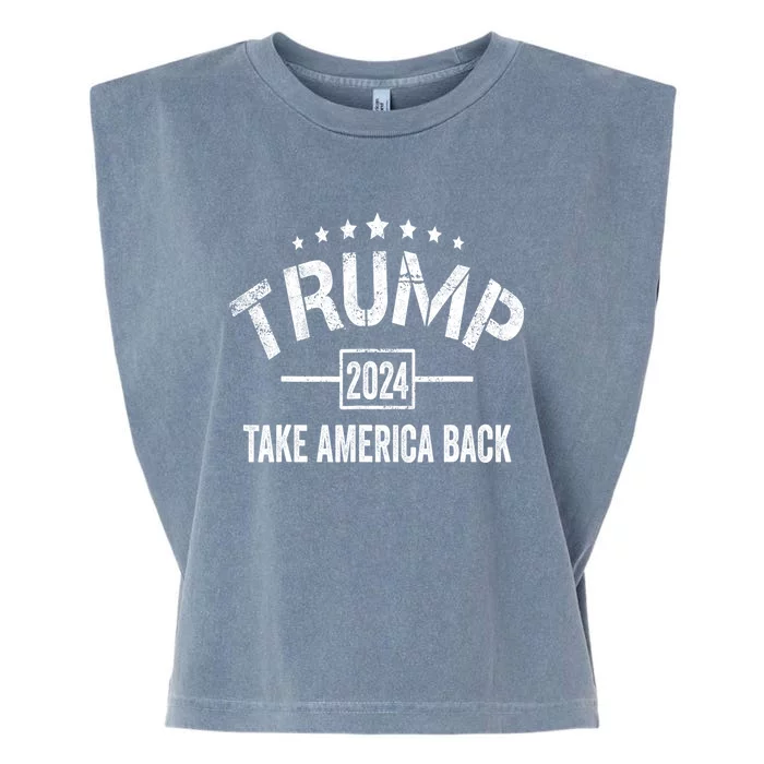 Take America Back 4th Of July Election Donald Trump 2024 Gift Garment-Dyed Women's Muscle Tee