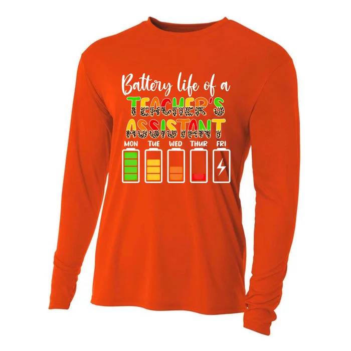 Teaching Assistant Battery Life Assistant Teacher Gift Cooling Performance Long Sleeve Crew