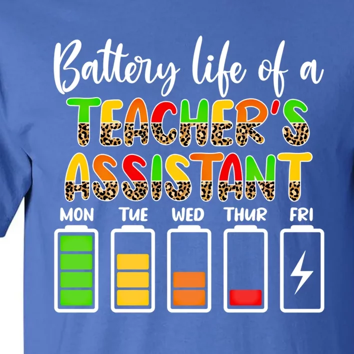 Teaching Assistant Battery Life Assistant Teacher Gift Tall T-Shirt