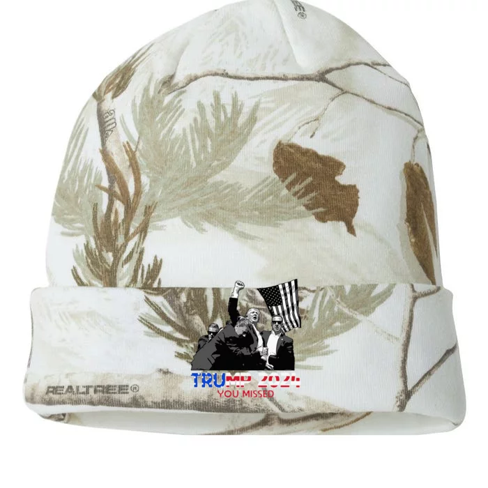 Trump Assasination Bloody Ear Butler You Missed Trump Kati - 12in Camo Beanie