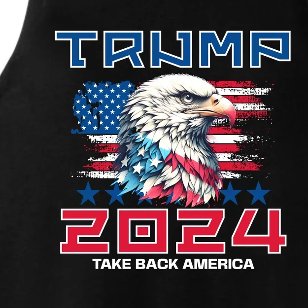 Take America Back Trump 2024 Ladies Tri-Blend Wicking Tank