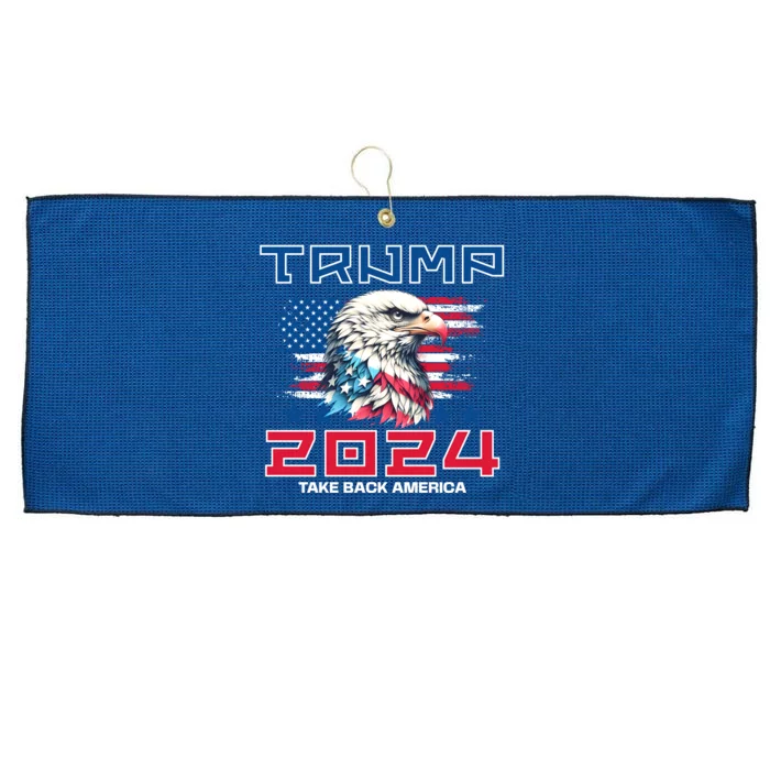 Take America Back Trump 2024 Large Microfiber Waffle Golf Towel