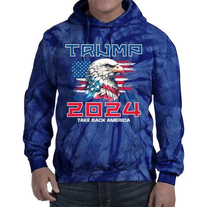 Take America Back Trump 2024 Tie Dye Hoodie