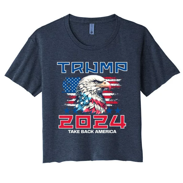 Take America Back Trump 2024 Women's Crop Top Tee