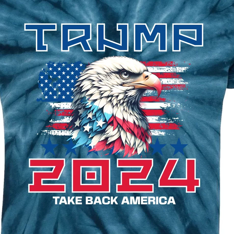 Take America Back Trump 2024 Kids Tie-Dye T-Shirt