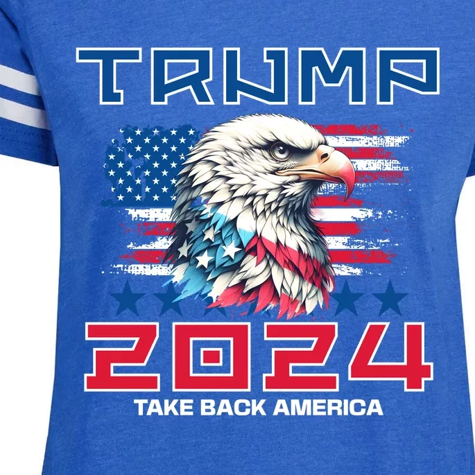 Take America Back Trump 2024 Enza Ladies Jersey Football T-Shirt