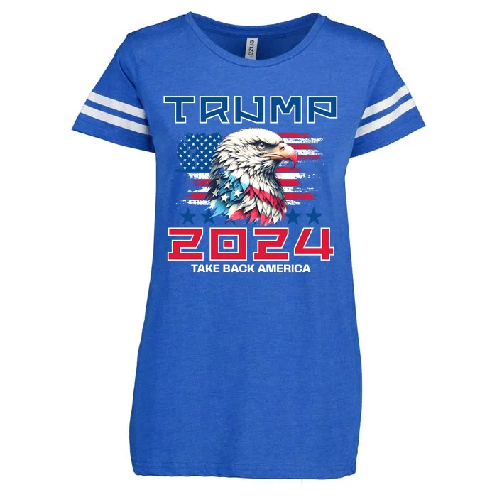 Take America Back Trump 2024 Enza Ladies Jersey Football T-Shirt