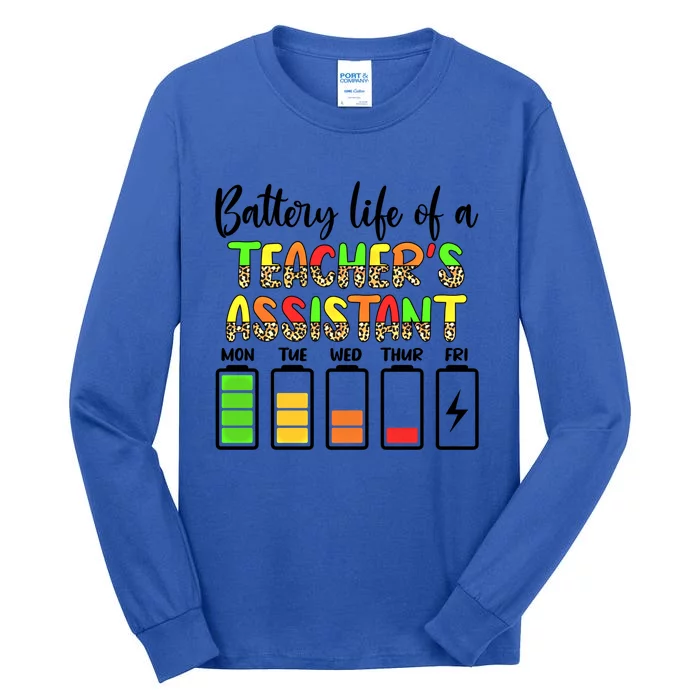 Teaching Assistant Battery Life Assistant Teacher Gift Tall Long Sleeve T-Shirt