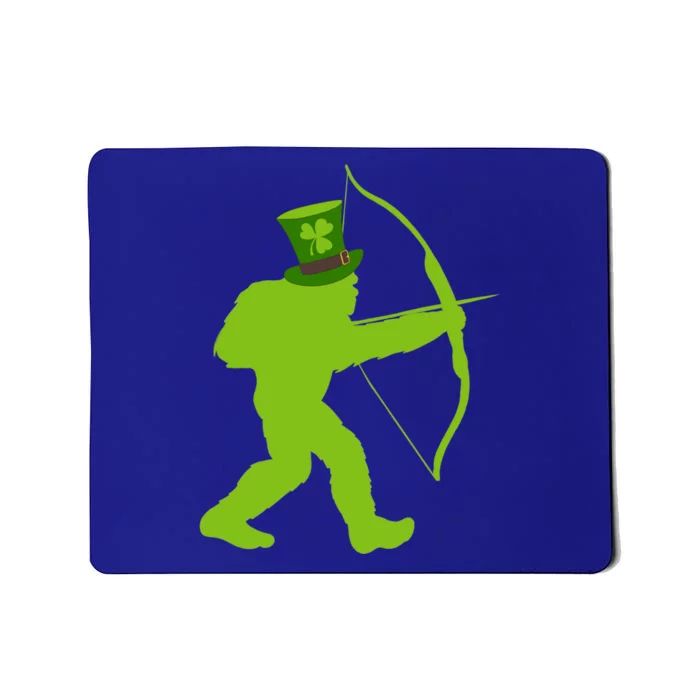 Traditional Archery Bigfoot St Patricks Day Recurve Graphic Gift Mousepad