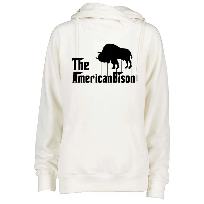 The American Bison Womens Funnel Neck Pullover Hood