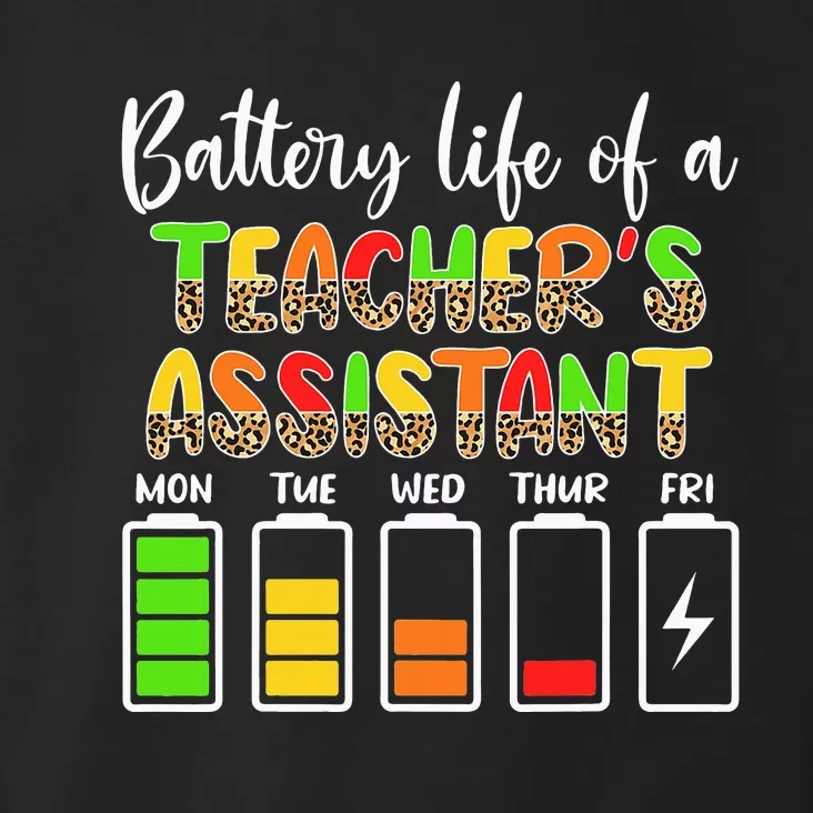 Teaching Assistant Battery Life Assistant Teacher Toddler Hoodie