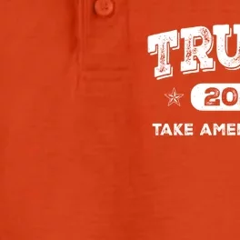 Take America Back American Flag Trump 2024 Funny Gift Dry Zone Grid Performance Polo