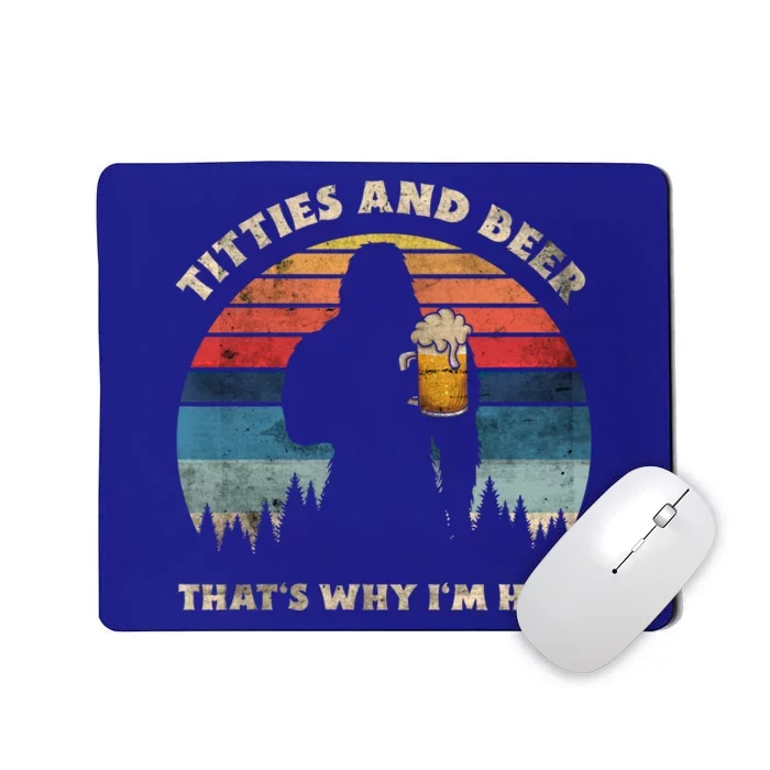 Titties And Beer That’s Why Im Here Oktoberfest Funny Ape Great Gift Mousepad