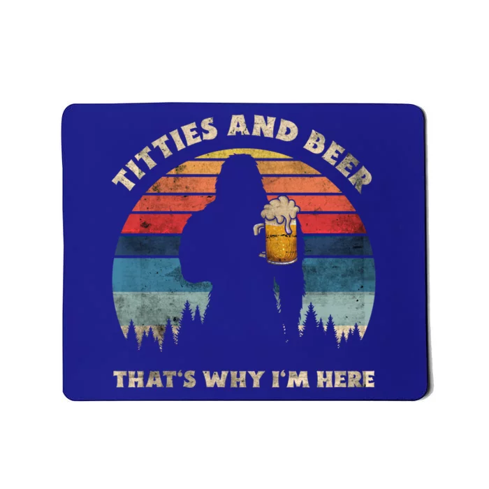 Titties And Beer That’s Why Im Here Oktoberfest Funny Ape Great Gift Mousepad