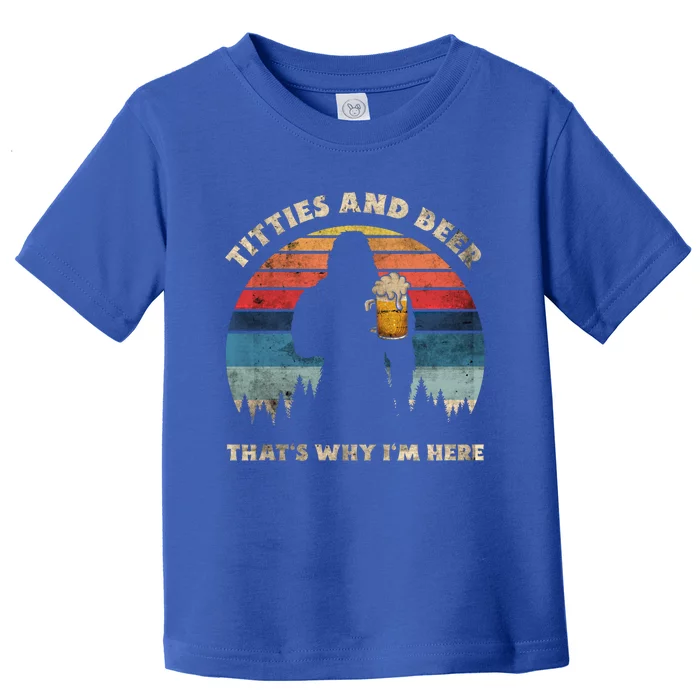 Titties And Beer That’s Why Im Here Oktoberfest Funny Ape Great Gift Toddler T-Shirt