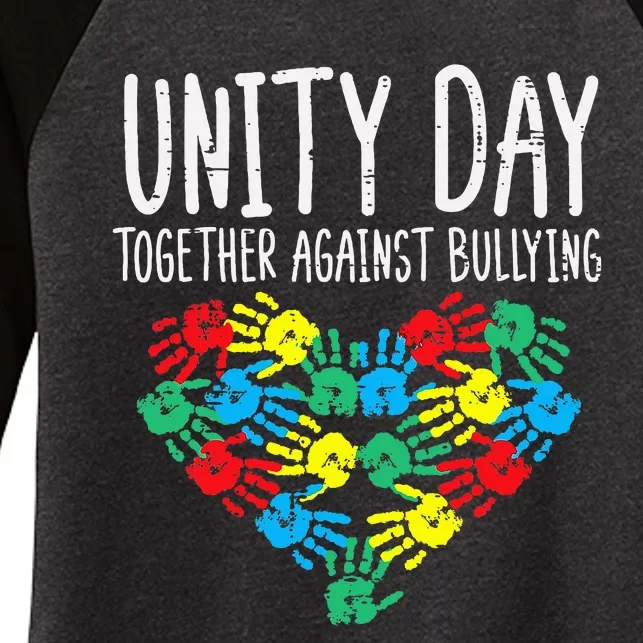 Together Against Bullying Unity Day Orange Anti Bully Women's Tri-Blend 3/4-Sleeve Raglan Shirt