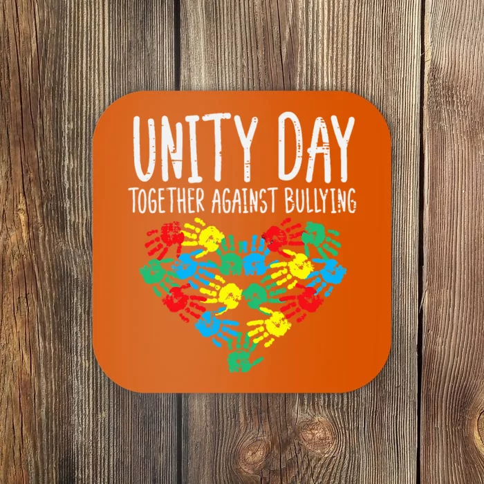 Together Against Bullying Unity Day Orange Anti Bully Coaster