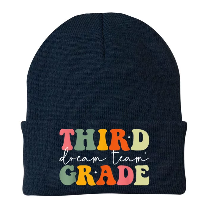 Teacher Appreciation Back To School Third Grade Dream Team Knit Cap Winter Beanie