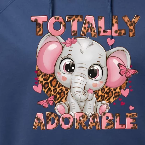 Totally Adorable Baby Girl Cute Elephant Performance Fleece Hoodie