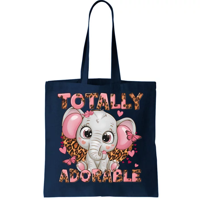 Totally Adorable Baby Girl Cute Elephant Tote Bag