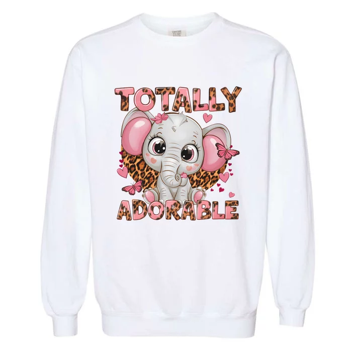 Totally Adorable Baby Girl Cute Elephant Garment-Dyed Sweatshirt