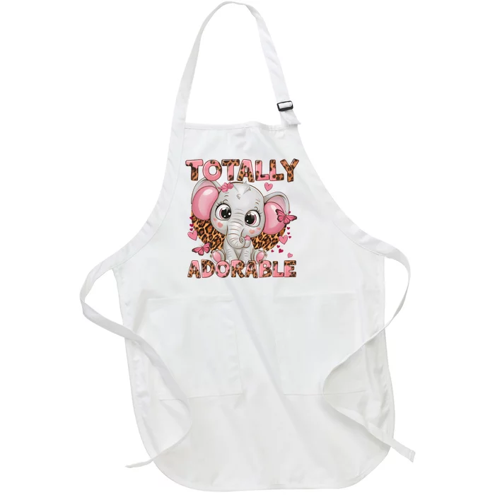 Totally Adorable Baby Girl Cute Elephant Full-Length Apron With Pocket