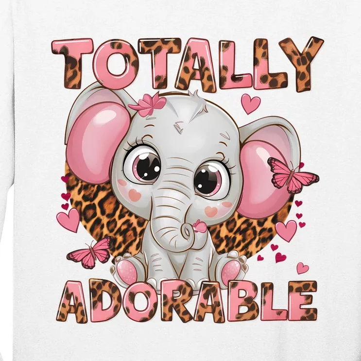 Totally Adorable Baby Girl Cute Elephant Tall Long Sleeve T-Shirt